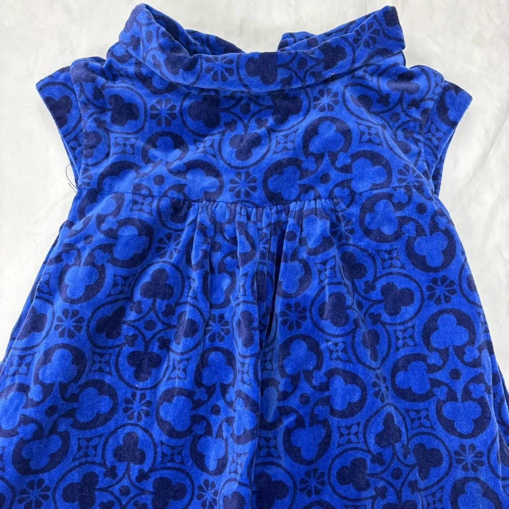 Tea blue black velour special occasion dress Size‎ 3 VGUC